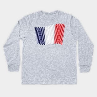 Flag Of France / Tricolour (Scribble) Kids Long Sleeve T-Shirt